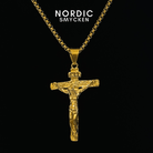 Krucifix (Kors) Halsband - Silver/Guld - Nordic Smycken