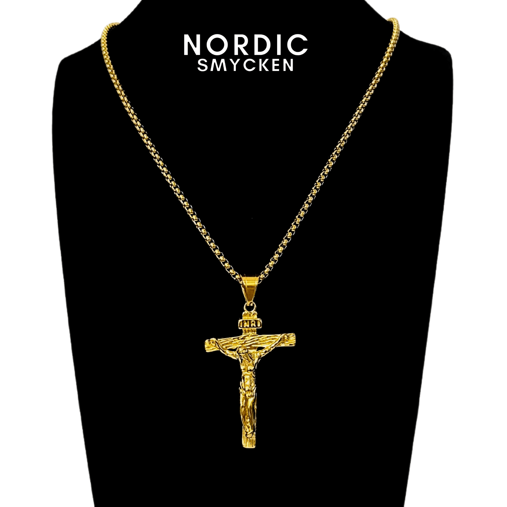 Krucifix (Kors) Halsband - Silver/Guld - Nordic Smycken