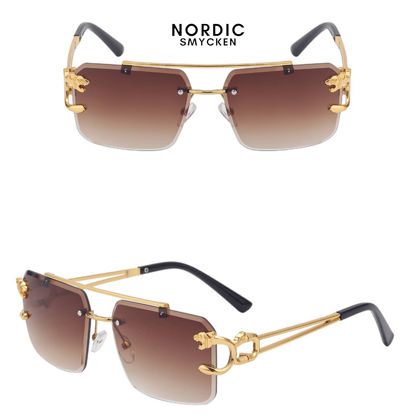 Leopard Glasögon - Brun - Nordic Smycken