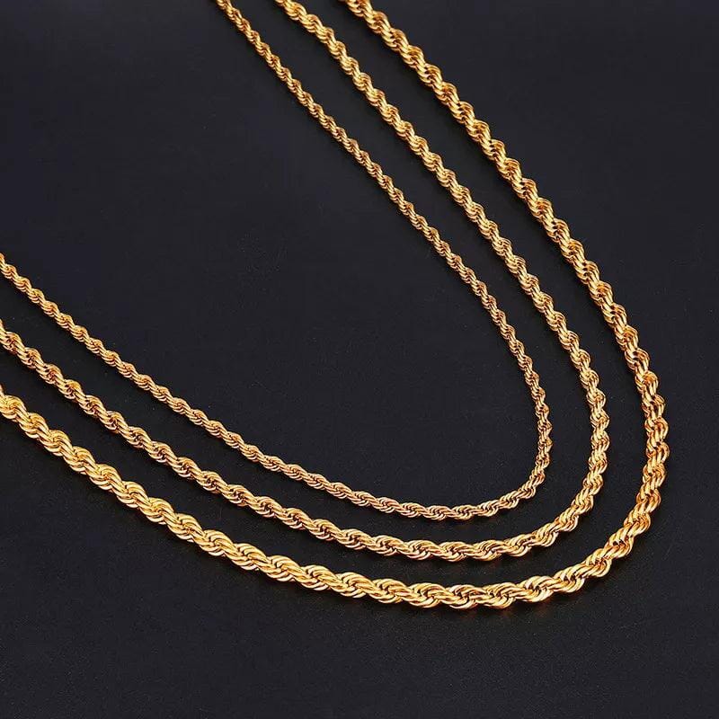 Cordell guldhalsband - (3-5mm) - Nordic Smycken