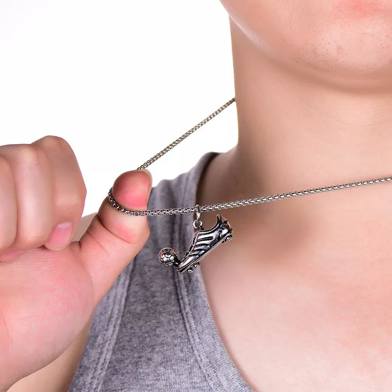 Fotbollssko halsband - Guld/Silver - Nordic Smycken