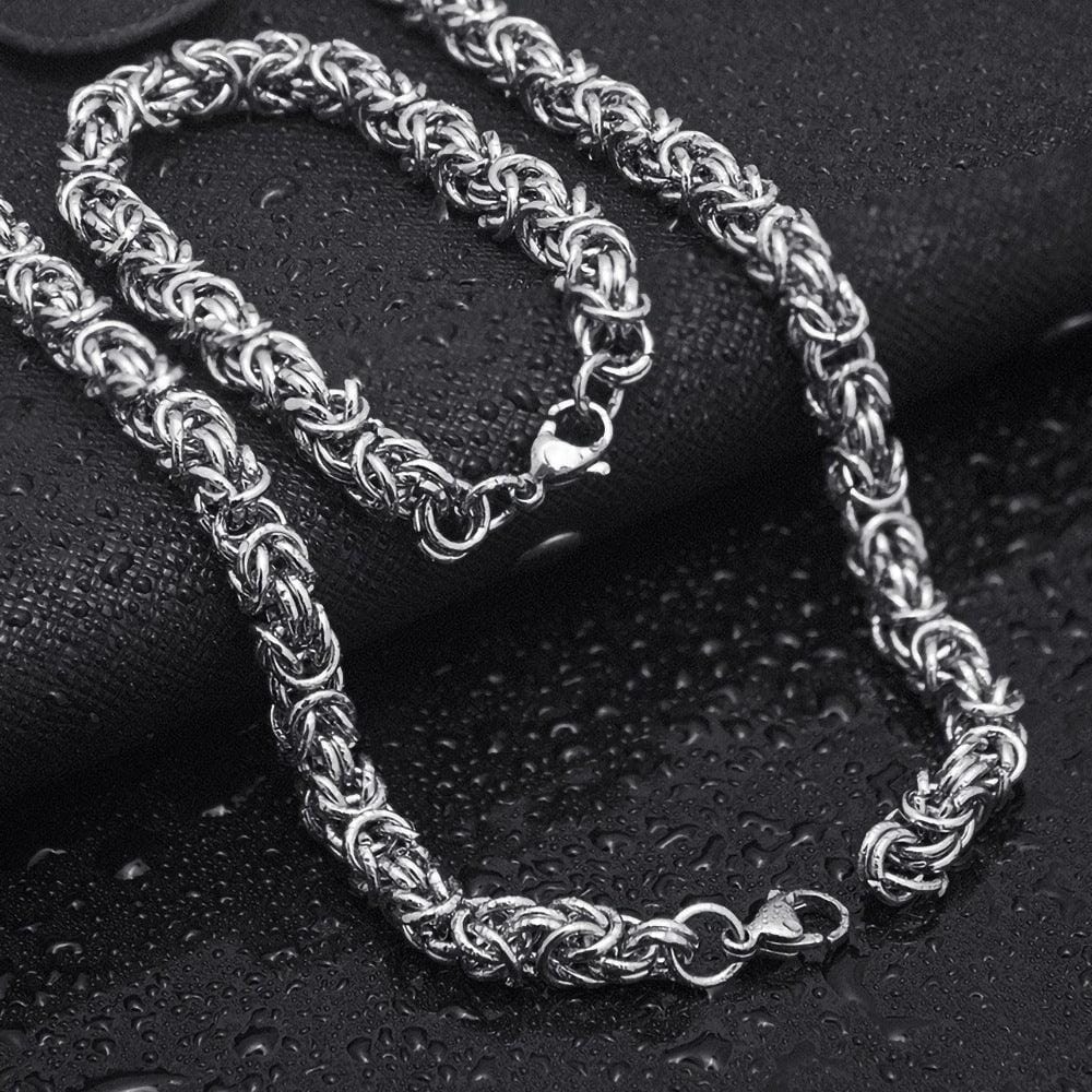 Kejsarlänk silverhalsband - 8mm - Nordic Smycken