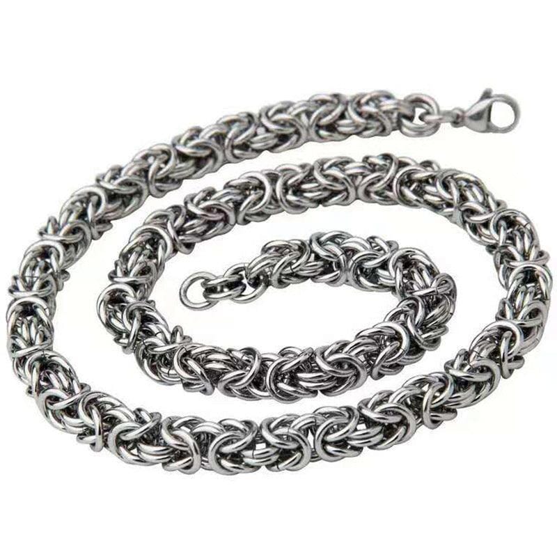 Kejsarlänk silverhalsband - 8mm - Nordic Smycken