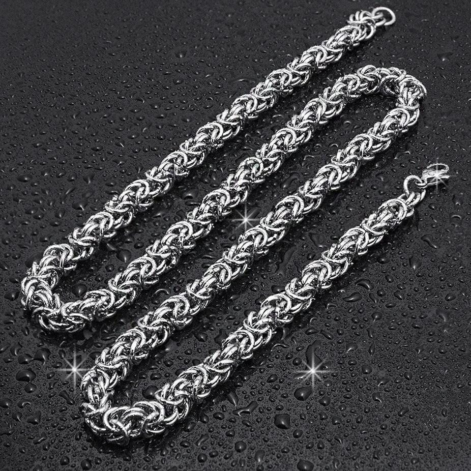 Kejsarlänk silverhalsband - 8mm - Nordic Smycken