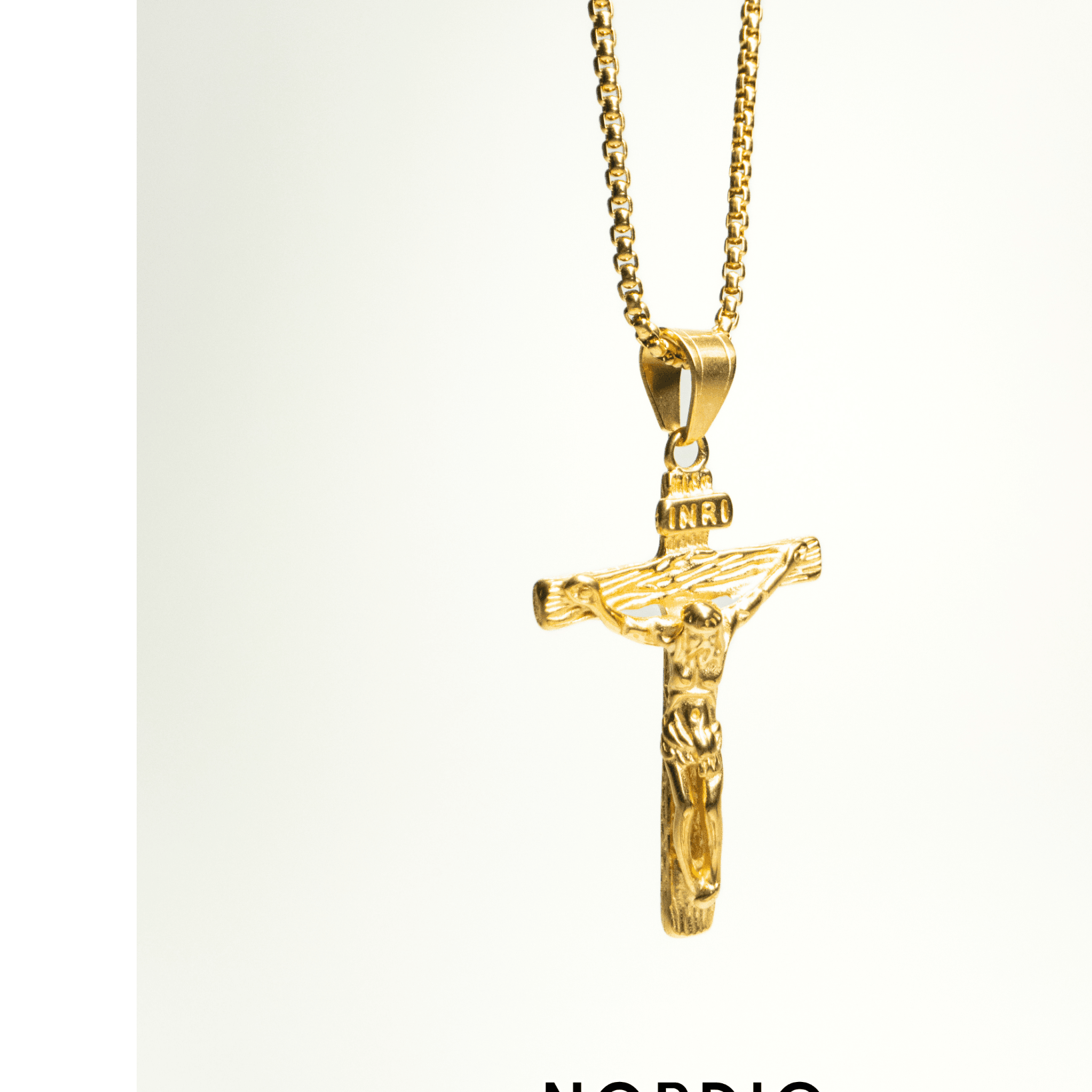 Krucifix (Kors) Halsband - Silver/Guld - Nordic Smycken