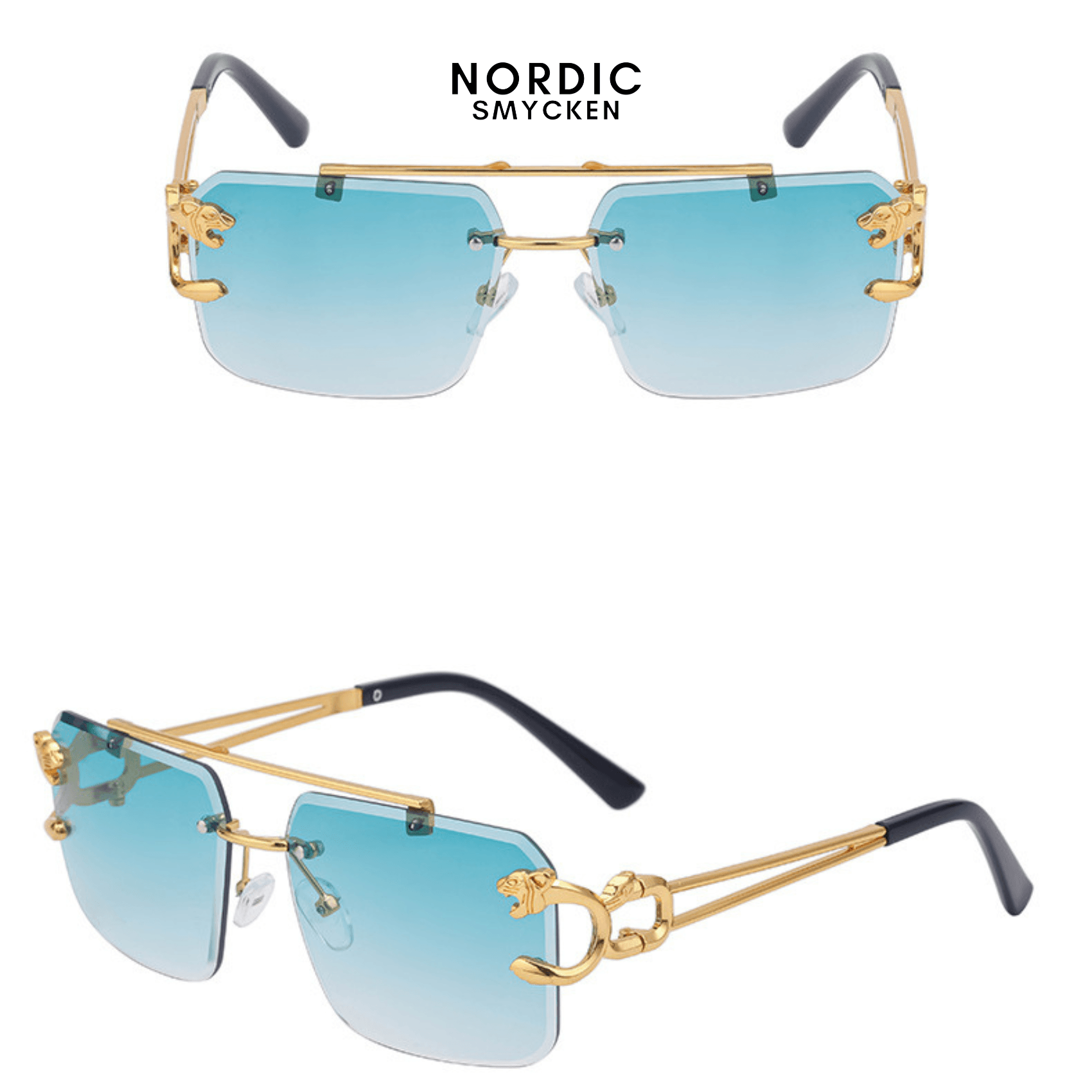Leopard Glasögon - Turkos - Nordic Smycken