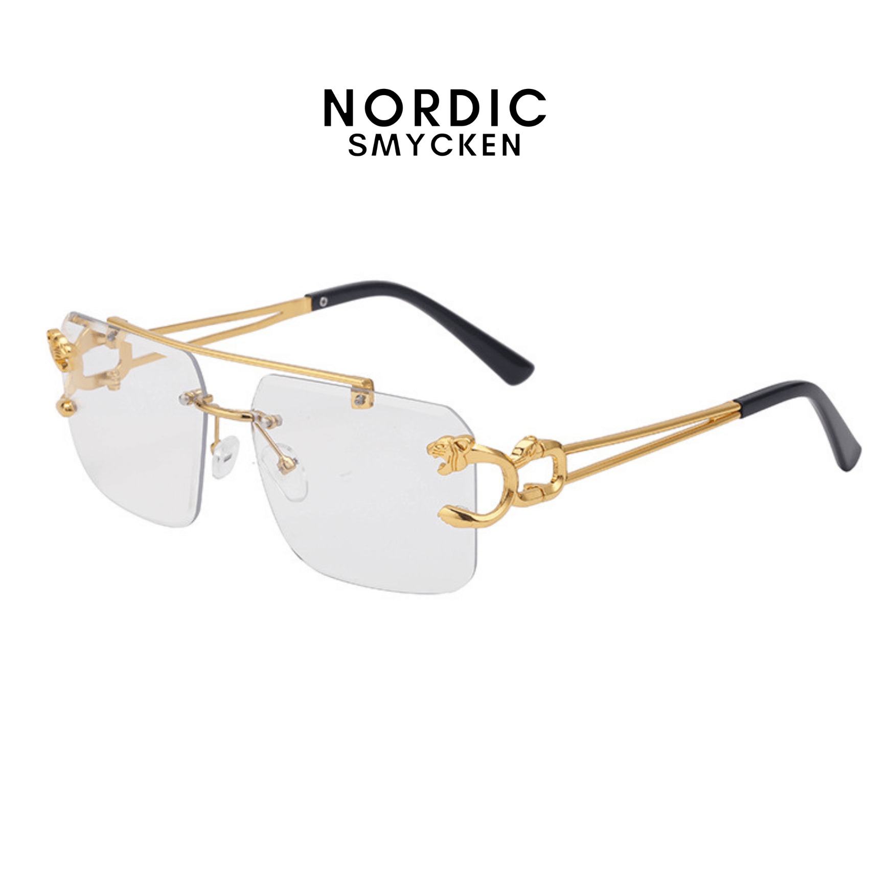 Leopard Glasögon - Transparens/Vit - Nordic Smycken