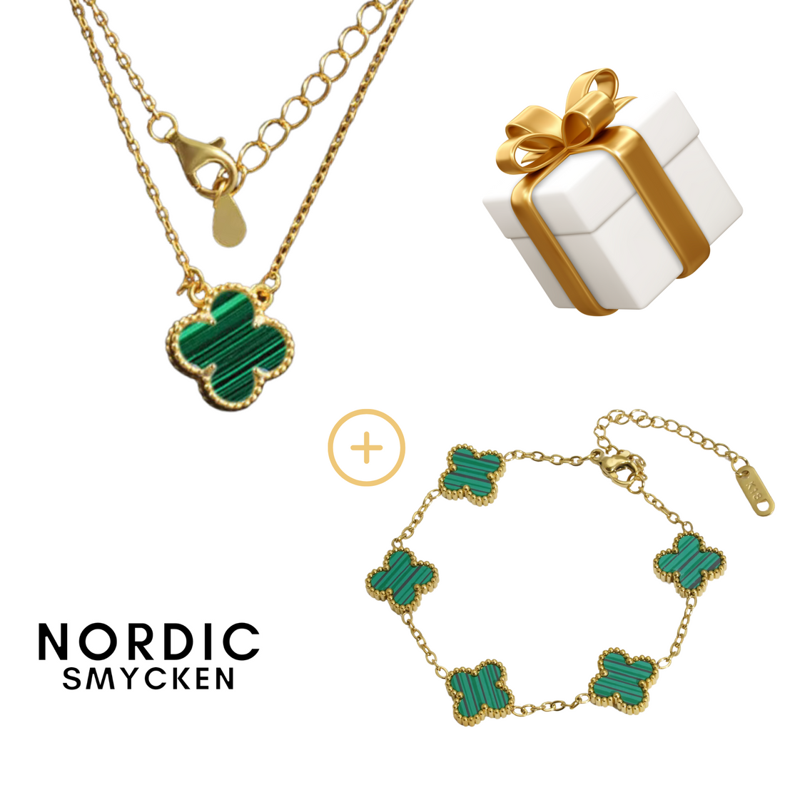 Klöver & stenarmband