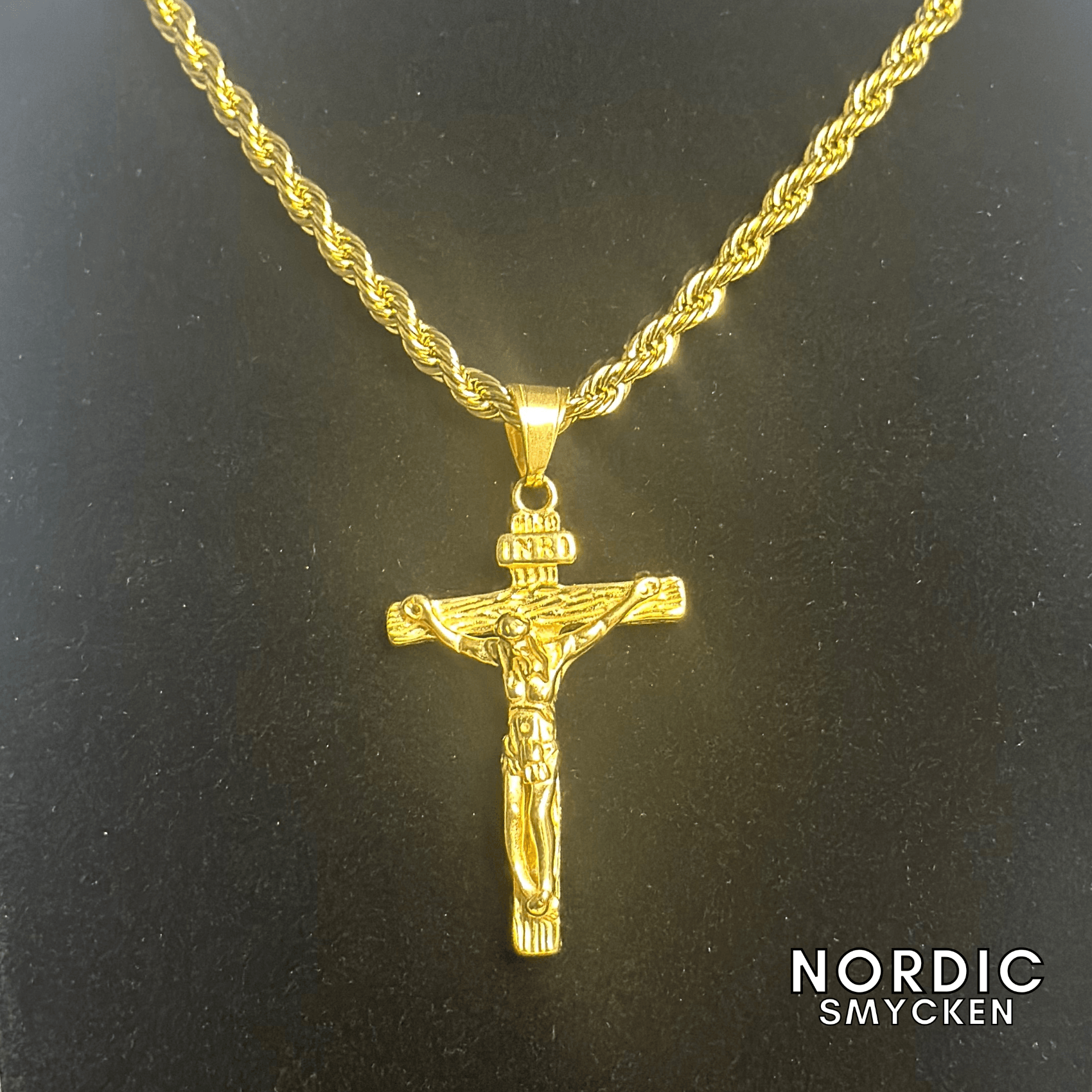 Krucifix (Kors) Halsband - Silver/Guld - Nordic Smycken