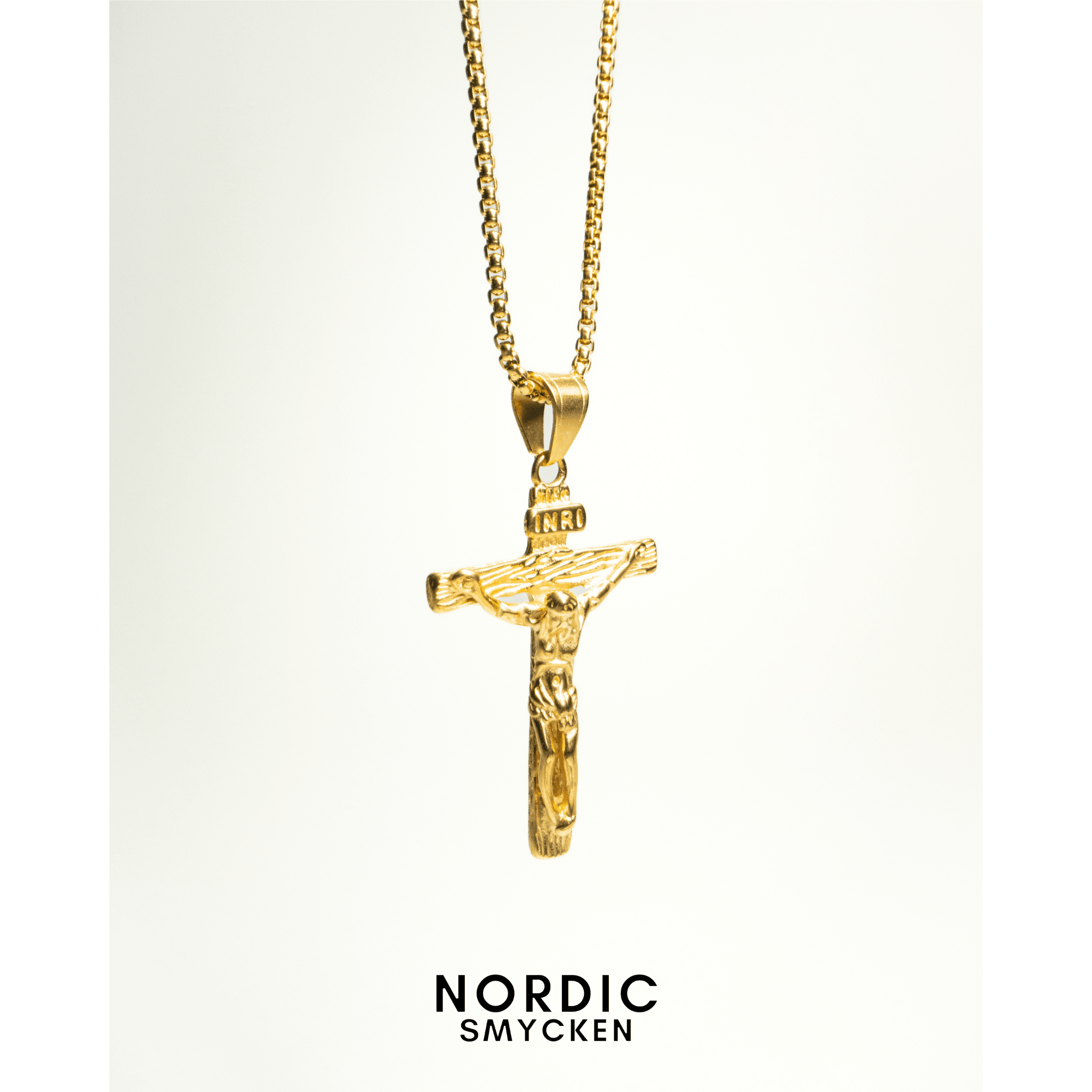Krucifix (Kors) Halsband - Silver/Guld - Nordic Smycken